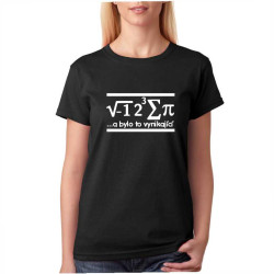 Dámské tričko - výpočet pí, matematika