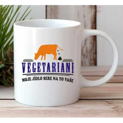 Hrnek - Vegetariáni. Moje jídlo sere na to vaše