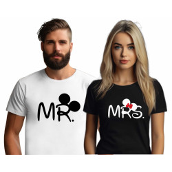 Set partnerských triček Mr. a Mrs. Mickey