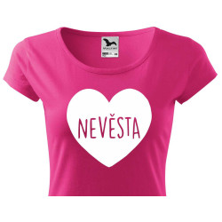Nevěsta v srdíčku - dámské tričko