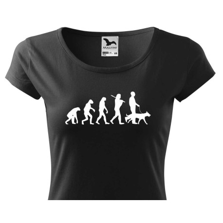 Dámské tričko - Evoluce pejskařky