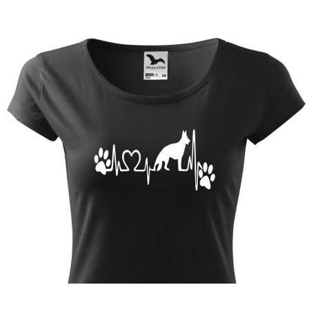 Dámské tričko Křivka pejska