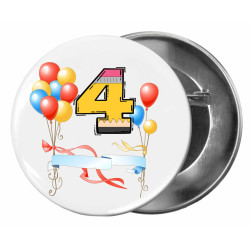 Kulatá placka s potiskem 4 roky