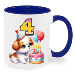 Hrnek k 4 narozeninám s pejskem