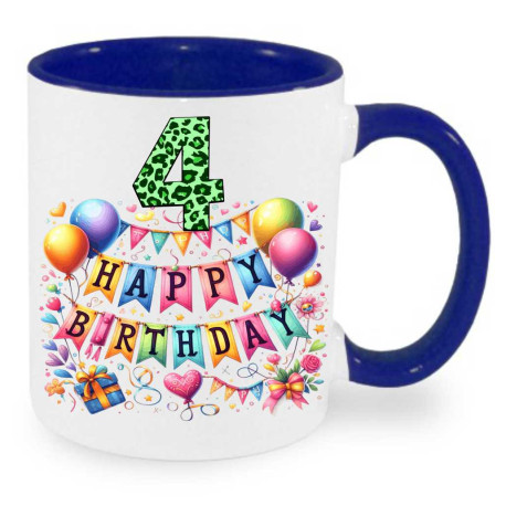 Hrnek 4 narozeniny happy