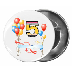 Kulatá placka s potiskem 5 let