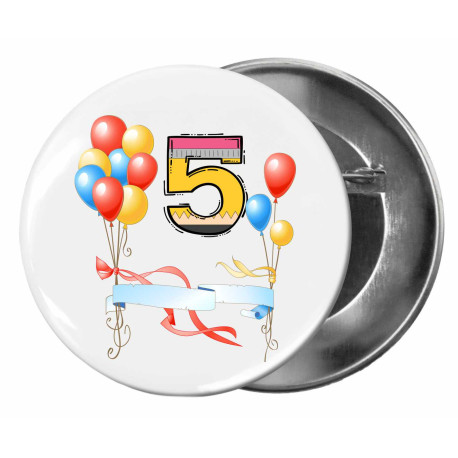 Kulatá placka s potiskem 5 let 