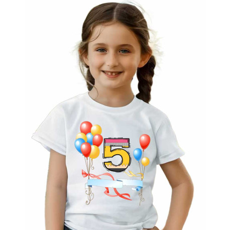 Tričko k pátým narozeninám s číslem