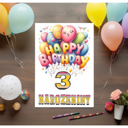 Dětské přání k 4. narozeninám happy