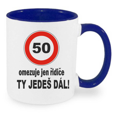 Hrnek se značkou - 50 omezuje jen řidiče