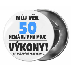 Narozeninová placka - Můj věk 50