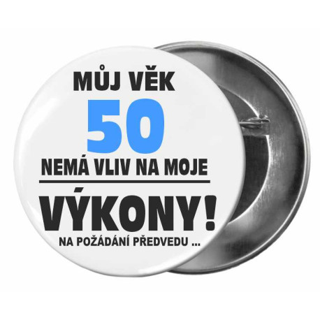Narozeninová placka - Můj věk 50
