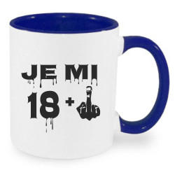 Hrnek k 19 narozeninám - Je mi 18 plus prostředníček