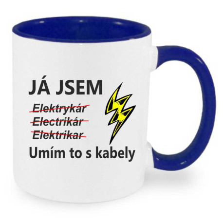 Hrnek pro elektrikáře - umím to z kabely