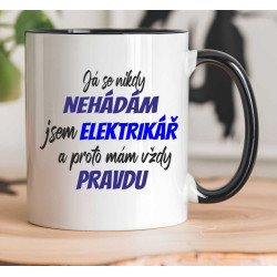 Hrnek pro elektrikáře - Já se nikdy nehádám