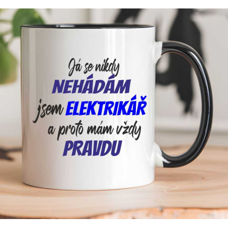 Hrnek pro elektrikáře - Já se nikdy nehádám