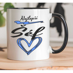 Hrnek pro šéfa - Nejlepší šéf v srdci