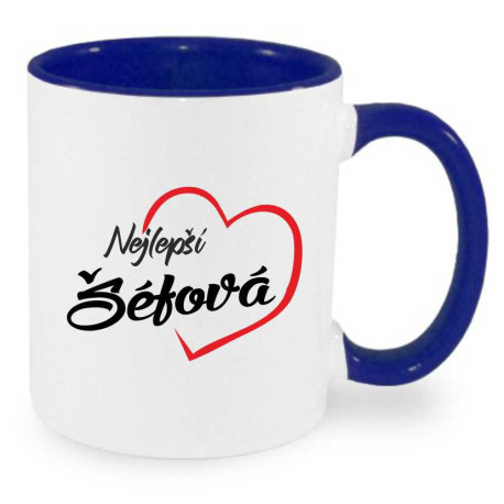 Hrnek pro šéfovou - Nejlepší šéfová v srdíčku