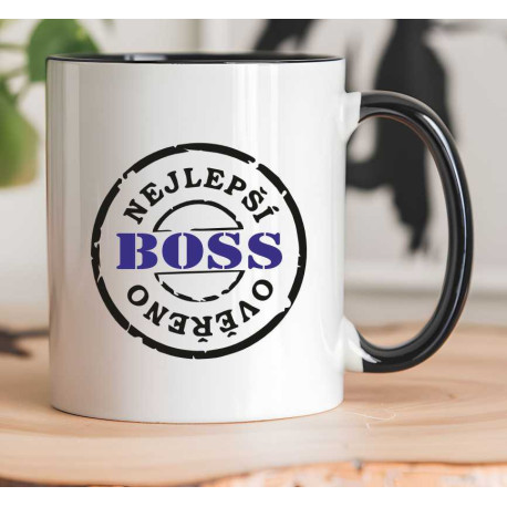 Hrnek pro šéfa - Nejlepší boss, ověřeno