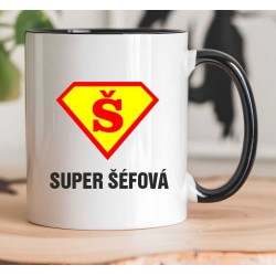 Hrnek pro šéfovou - Super šéfová ve znaku supermana