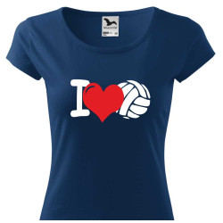 Dámské tričo Miluji volejbal