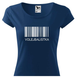 Dámské tričko Čárový kód Volejbalistka