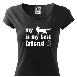 Dámské tričko - My Cat is my best friend.