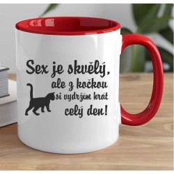 Hrnek - Z kočkou si vydržím hrát celý den