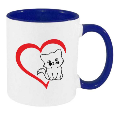 Hrníček - Kočka v srdci