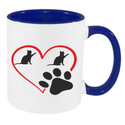 Hrníček - Kočky v srdíčku