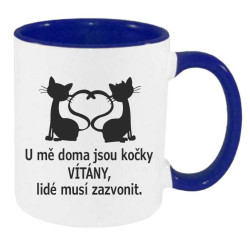 Hrníček - U mně doma jsou kočky vítány, lidé musí zazvonit