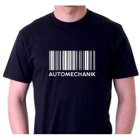 Tričko pro automechanika - čárový kód automechanik