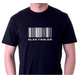 Tričko pro elektrikáře - Čárový kód elektrikář