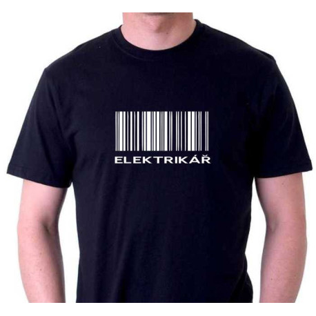 Tričko pro elektrikáře - Čárový kód elektrikář