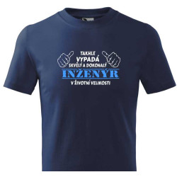 Tričko pro inženýra - Takhle vypadá skvělý a dokonalý inženýr v životní velikosti.