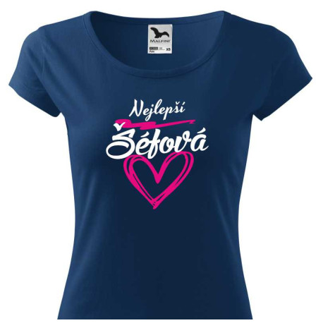 Tričko pro šéfovou - Nejlepší šéfová pod srdíčkem