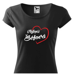 Tričko pro šéfovou - Nejlepší šéfová v srdíčku