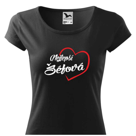 Tričko pro šéfovou - Nejlepší šéfová v srdíčku