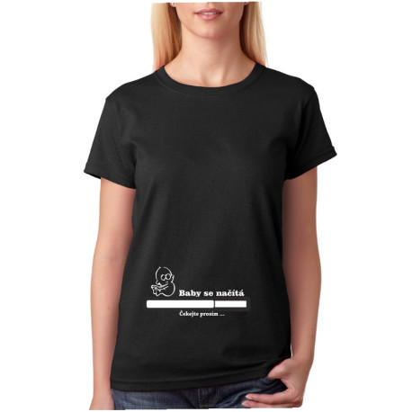 Těhotenské tričko Baby se načítá, čekejte prosím