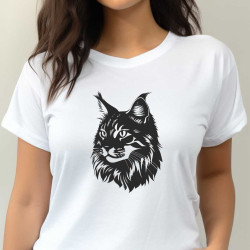 Dámské tričko s potiskem Mainské mývalí kočky