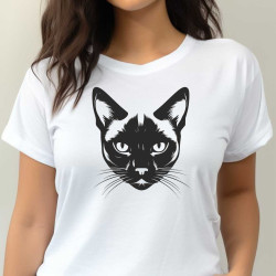 Dámské tričko s potiskem Siamské kočky