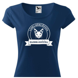 Dámské tričko - Siamská kočka láska mého života