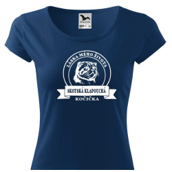 Dámské tričko - Skotská klapouchá kočka láska mého života