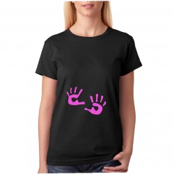 Těhotenské tričko - Otisk dětských dlaní