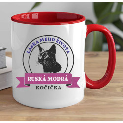 Hrnek - Ruská modrá kočka láska mého života