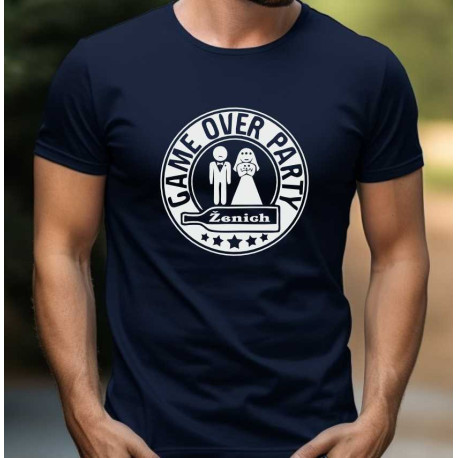 Pánské tričko na rozlučku - Game over party ženich