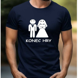 Pánské tričko na rozlučku - konec hry pro ženicha.