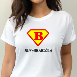 Tričko pro babičku - Super babička ve znaku supermana