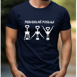 Pánské tričko s vtipným potiskem  - Pravidelně posiluji