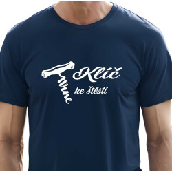 Pánské tričko - Klíč ke štěstí vývrtka na víno